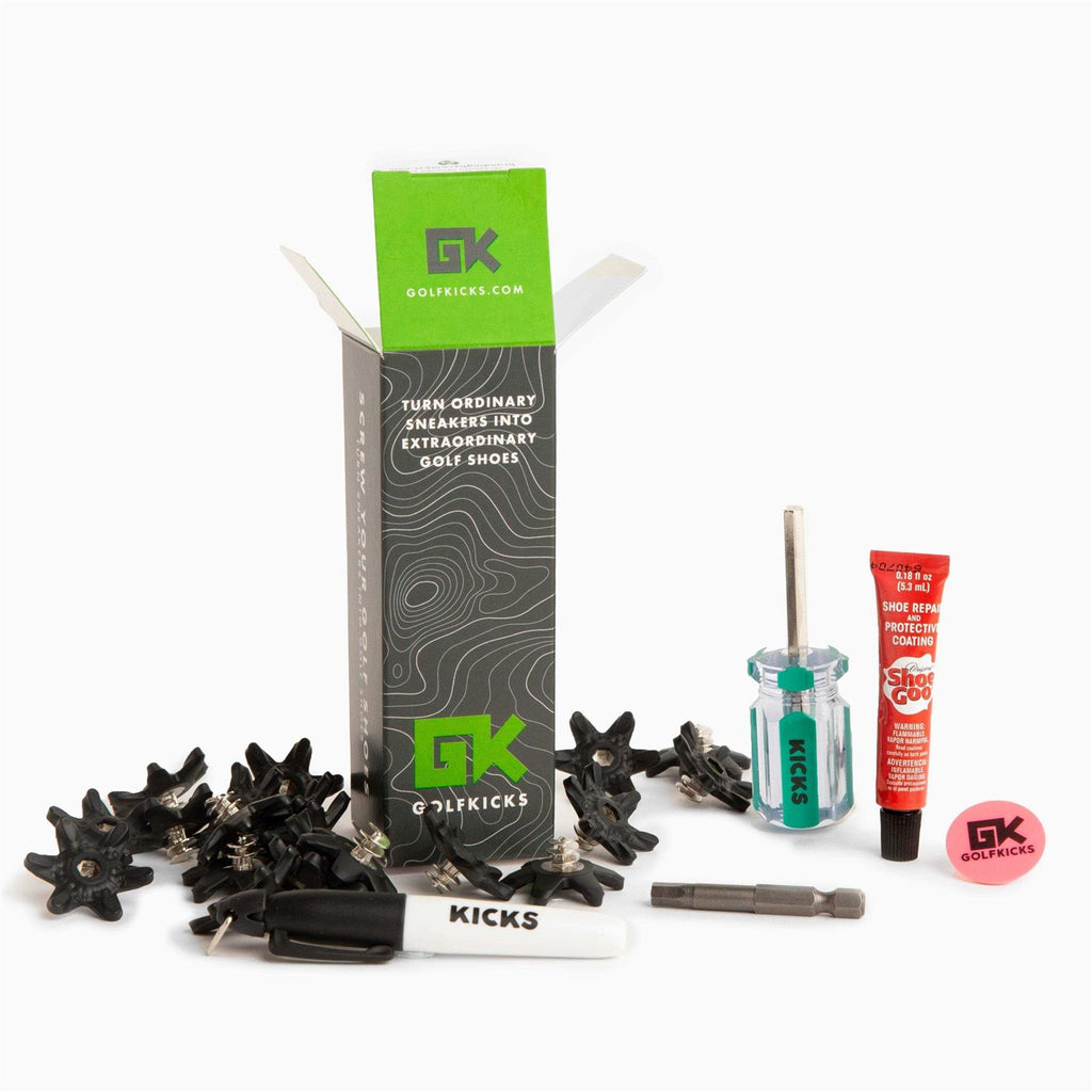 Golfkicks Golf Traction Kit for Sneakers with DIY Golf Spikes
