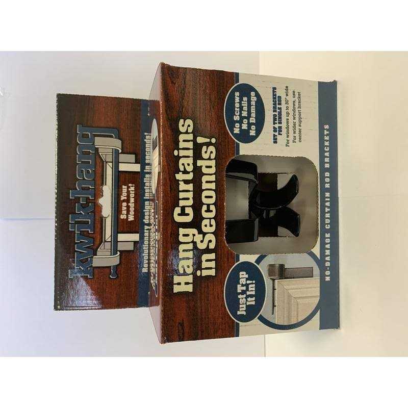 Kwik-Hang Enamel No Drill Curtain Rod Bracket