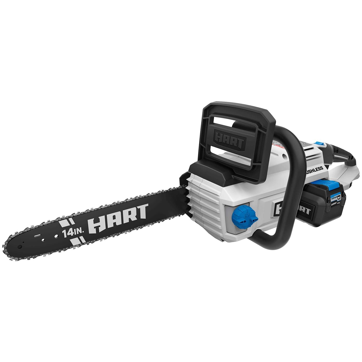 HART 40-Volt Cordless Brushless 14-inch Chainsaw Kit 4.0Ah Lithium-Ion Battery