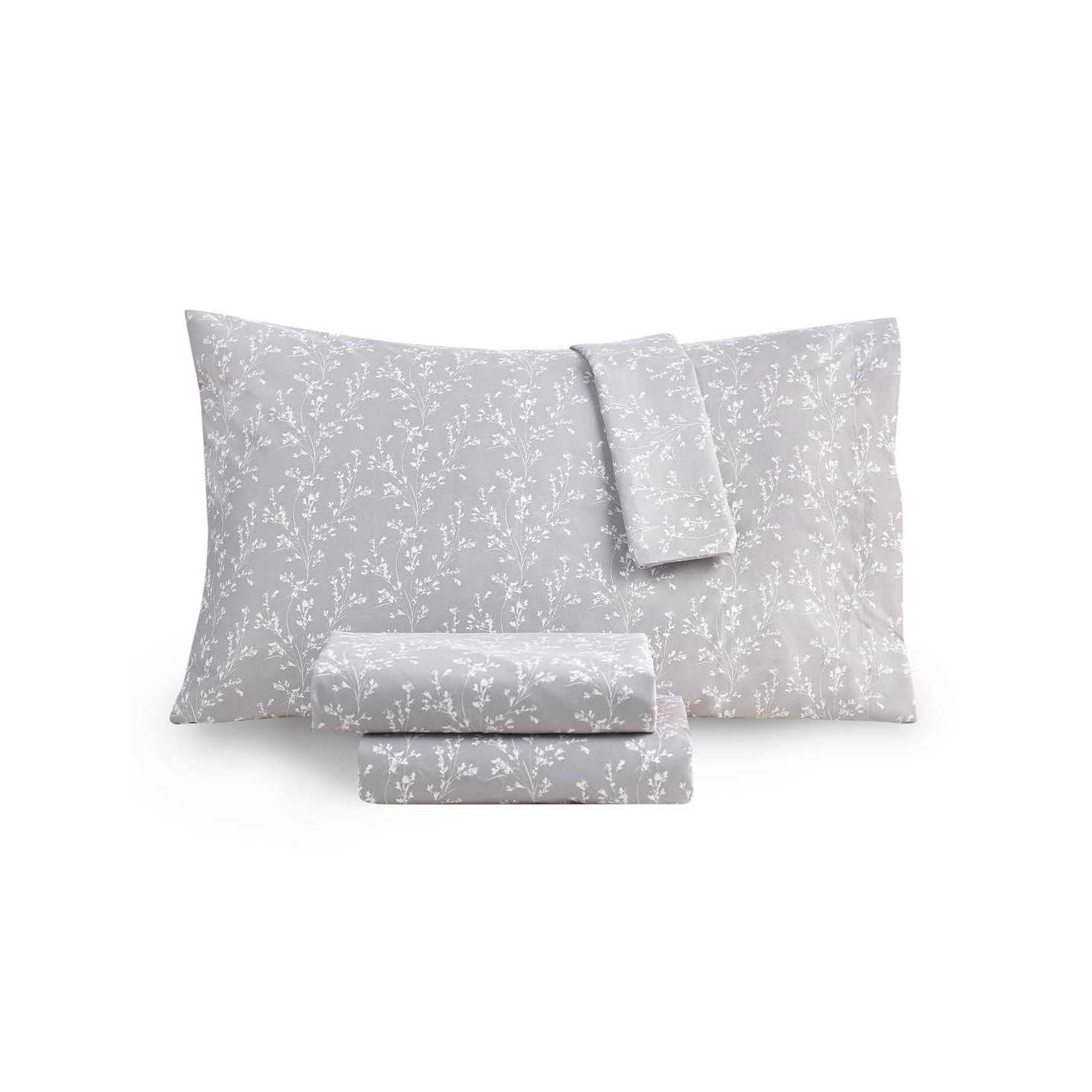 Sanders Printed Microfiber 4-Pc Sheet Set