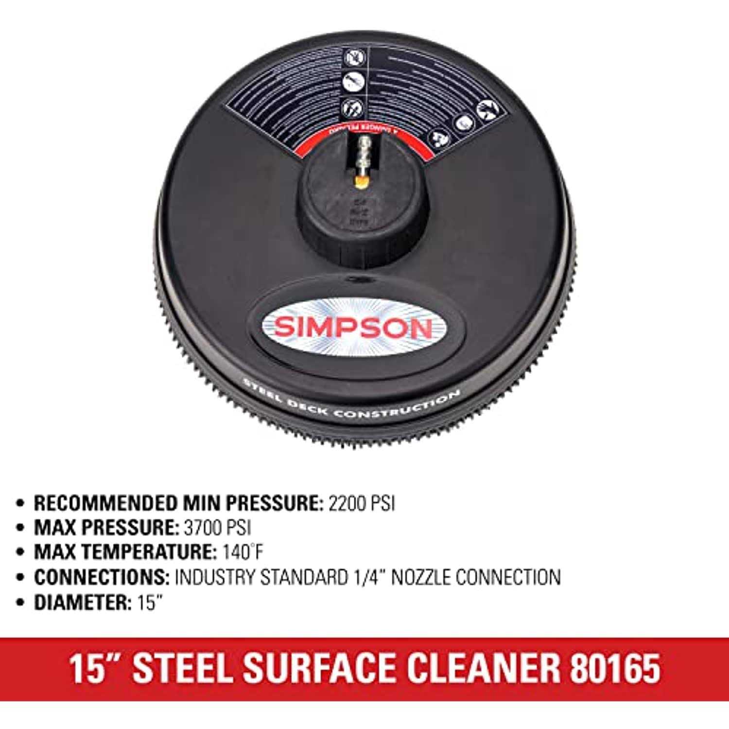 Simpson Universal 15 Pressure Washer Surface Cleaner 80165
