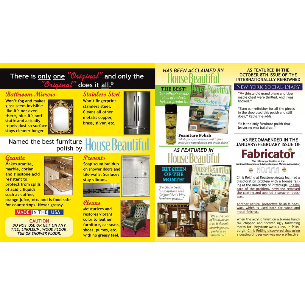 The Original Bee’s Wax Old World Formula Furniture Polish