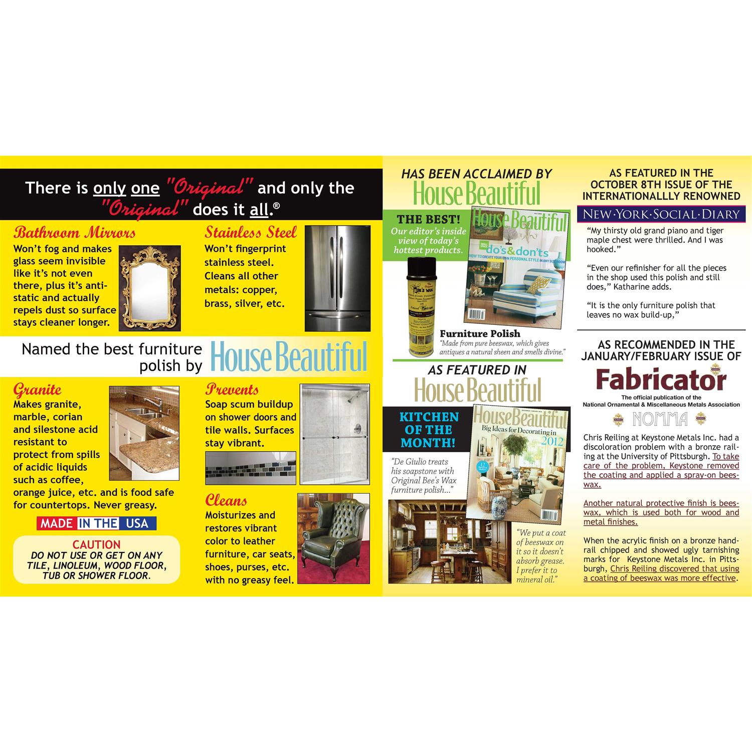 The Original Bee’s Wax Old World Formula Furniture Polish