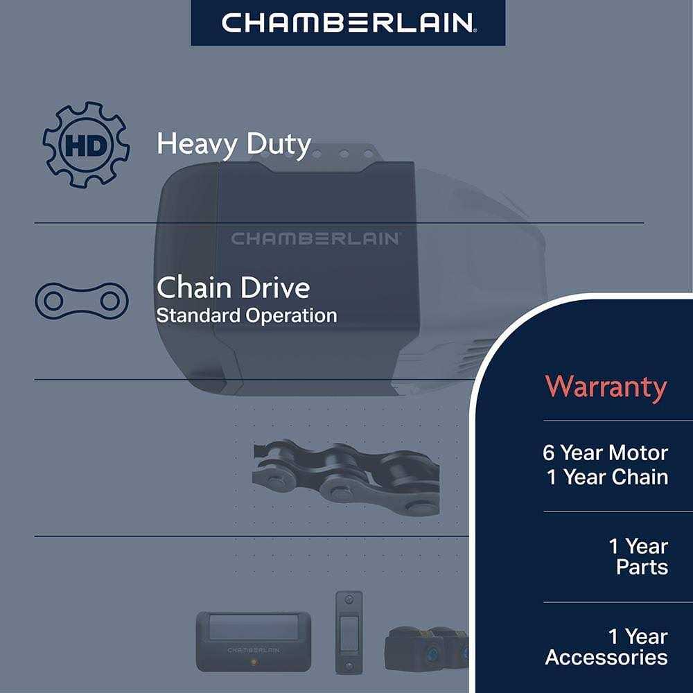 Chamberlain 1/2 HP Heavy-Duty Chain Drive Garage Door Opener D2101