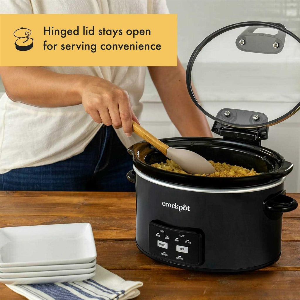 Crock-pot 4.5-Quart Lift & Serve Hinged Lid Slow Cooker