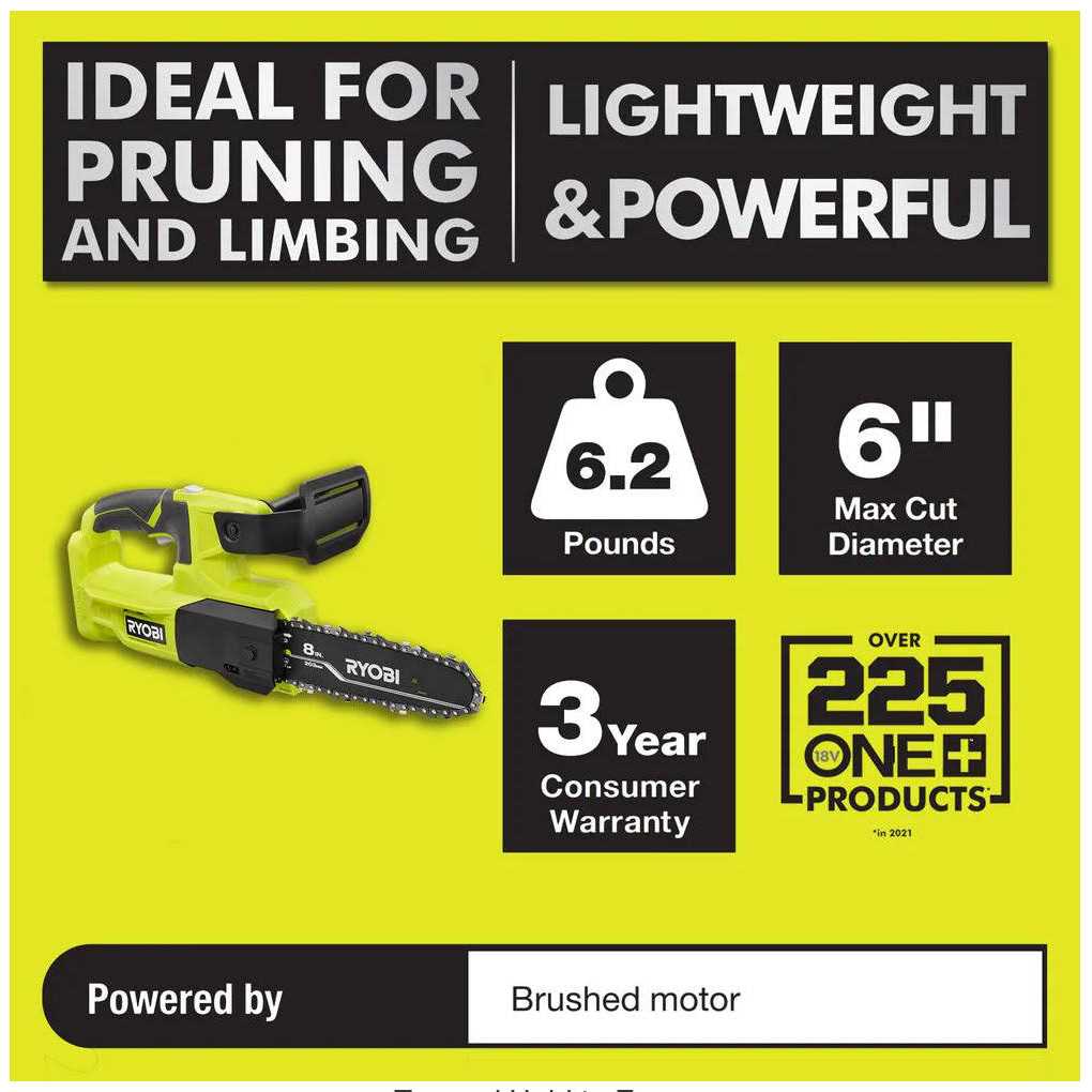 RYOBI ONE+ 18V 8 in. Battery Pruning Chainsaw