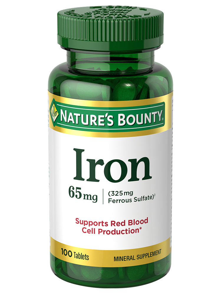 Nature's Bounty Iron, 65 mg, 100 Tablets