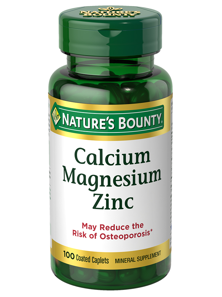 Nature's Bounty Calcium Magnesium Zinc, 100 Caplets