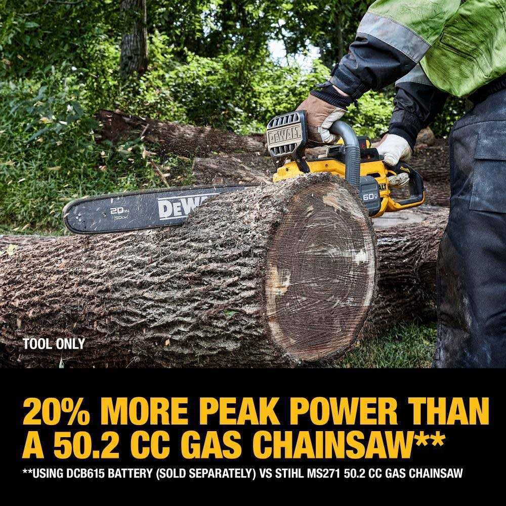DEWALT 60V MAX Brushless Cordless 20 in. Chainsaw DCCS677B