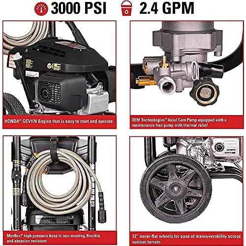 Simpson MegaShot MS60809 3000 PSI 2.4 GPM Honda GCV160 Gas Pressure Washer New MS60809-S