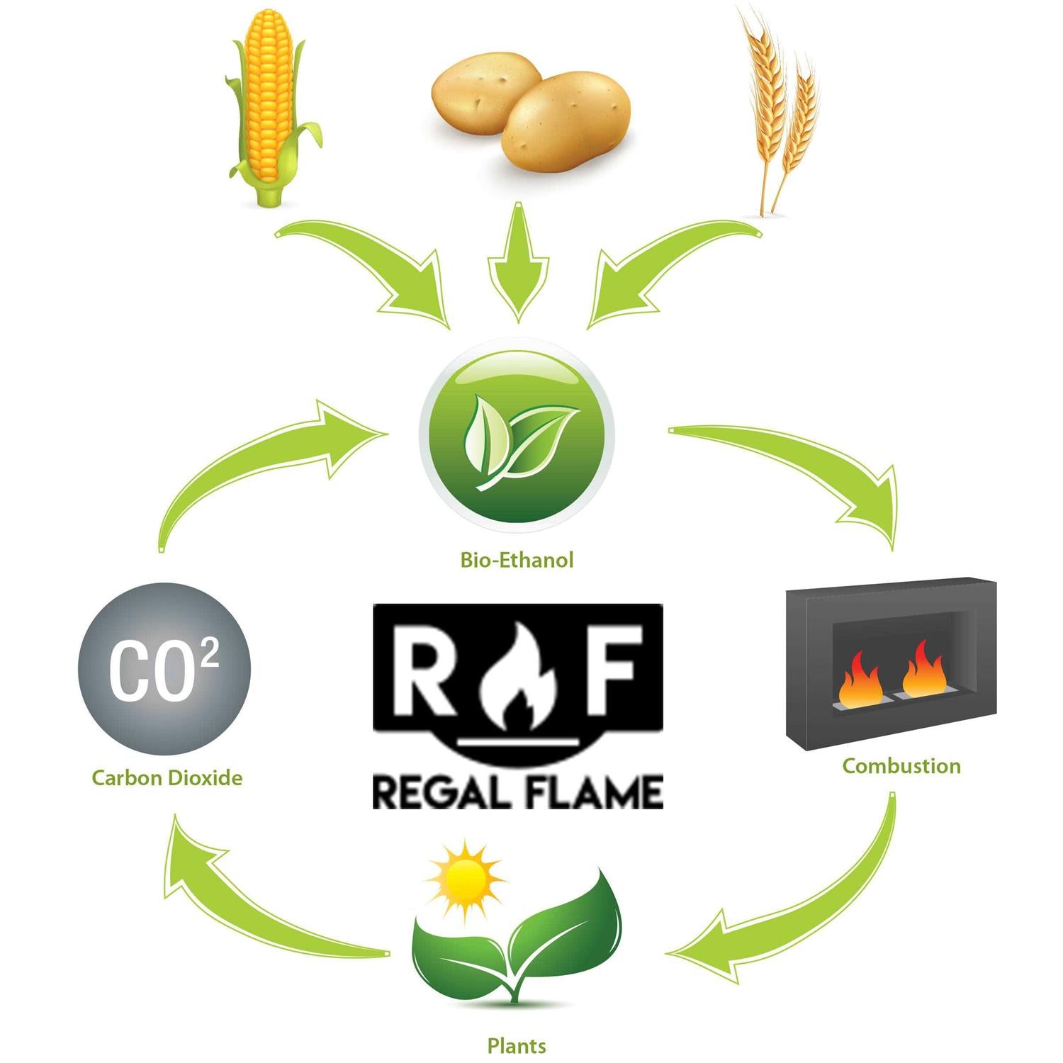 Regal Flame Premium Ventless Bio Ethanol Fireplace Fuel
