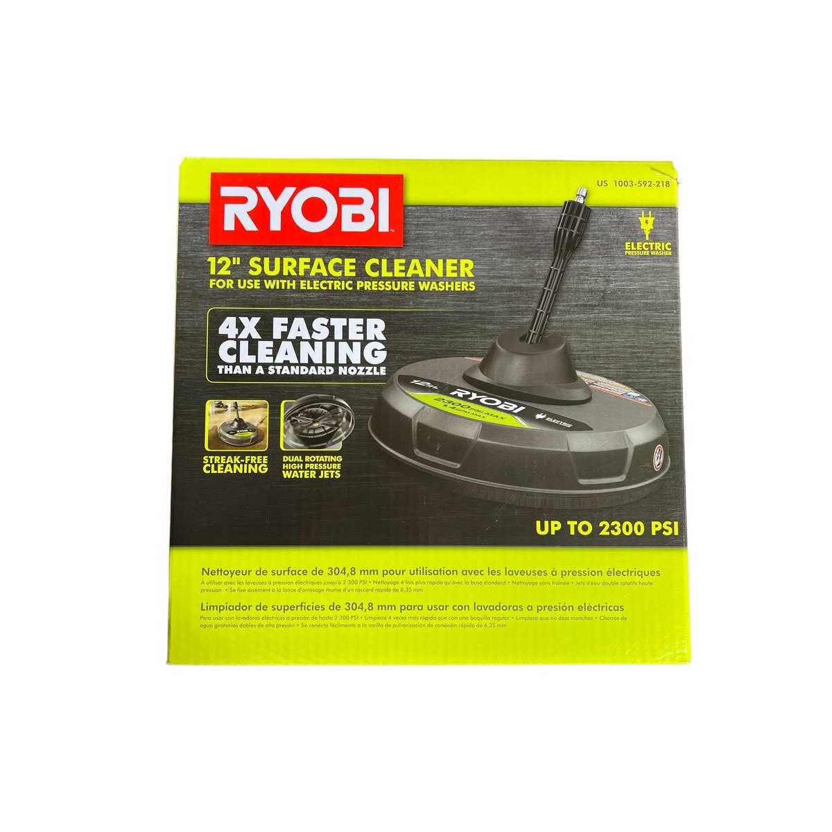 RYOBI 12 in. 2,300 PSI Electric Pressure Washers Surface Cleaner