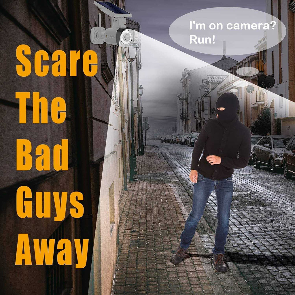 Techage Solar Battery Powered Fake Security Camera Dummy Cameras