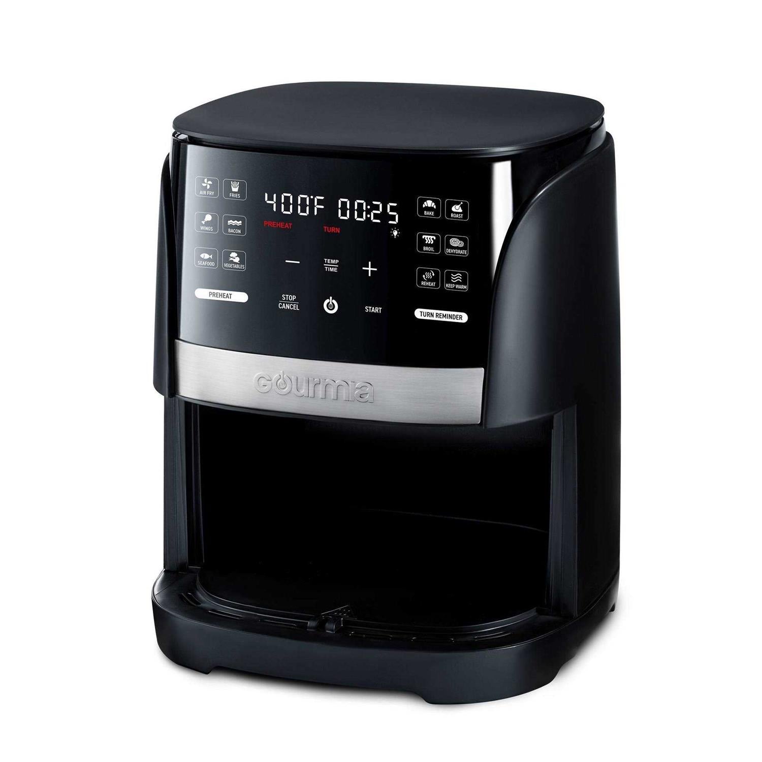 New Gourmia 6-Qt Digital Window Air Fryer with 12 Presets & Guided Cooking