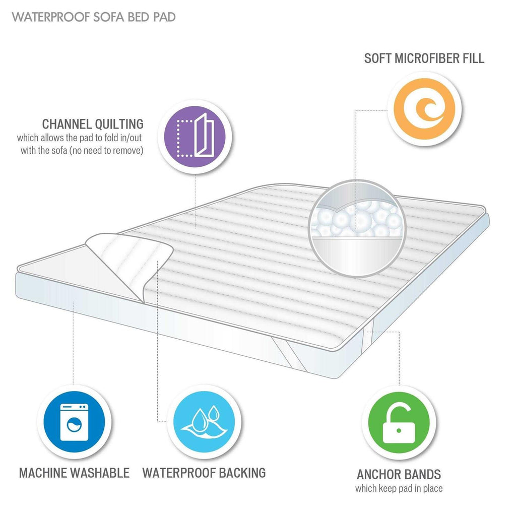 Madison Park Waterproof Microfiber Sofa Bed Mattress Pad