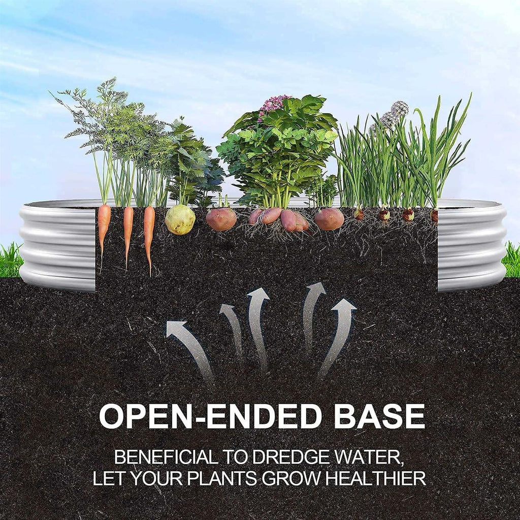 Land Guard Galvanized Raised Garden Bed Kit Galvanized Planter Boxes Outdoor Raised Garden