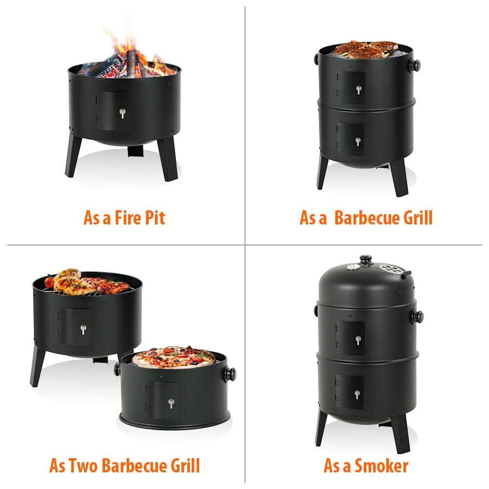 Master Cook SRCG20008 Vertical 16 in. Steel Charcoal Smoker