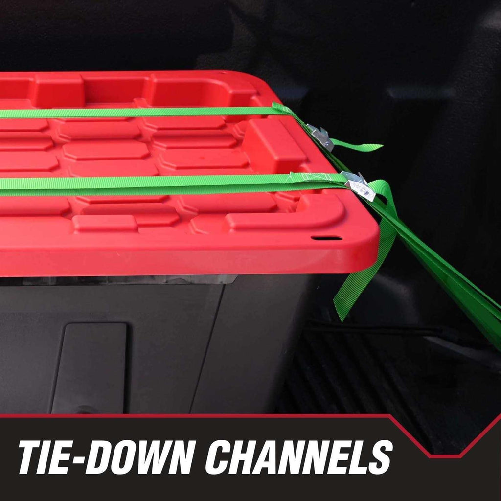 Hyper Tough 27 Gallon Stackable Snap Lid Plastic Storage Bin Container