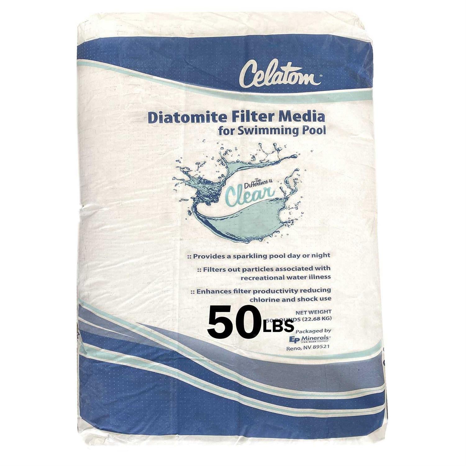 Celatom Diatomaceous Earth DE Pool Filter Aid Swimming Pool & Spa Filtration 50lb