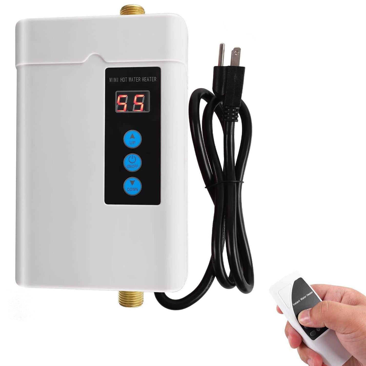 Tankless Electric Water Heater 110V 3000W Under Sink On Demand Instant Hot Water Heater for Kitchen Bathroom Washing