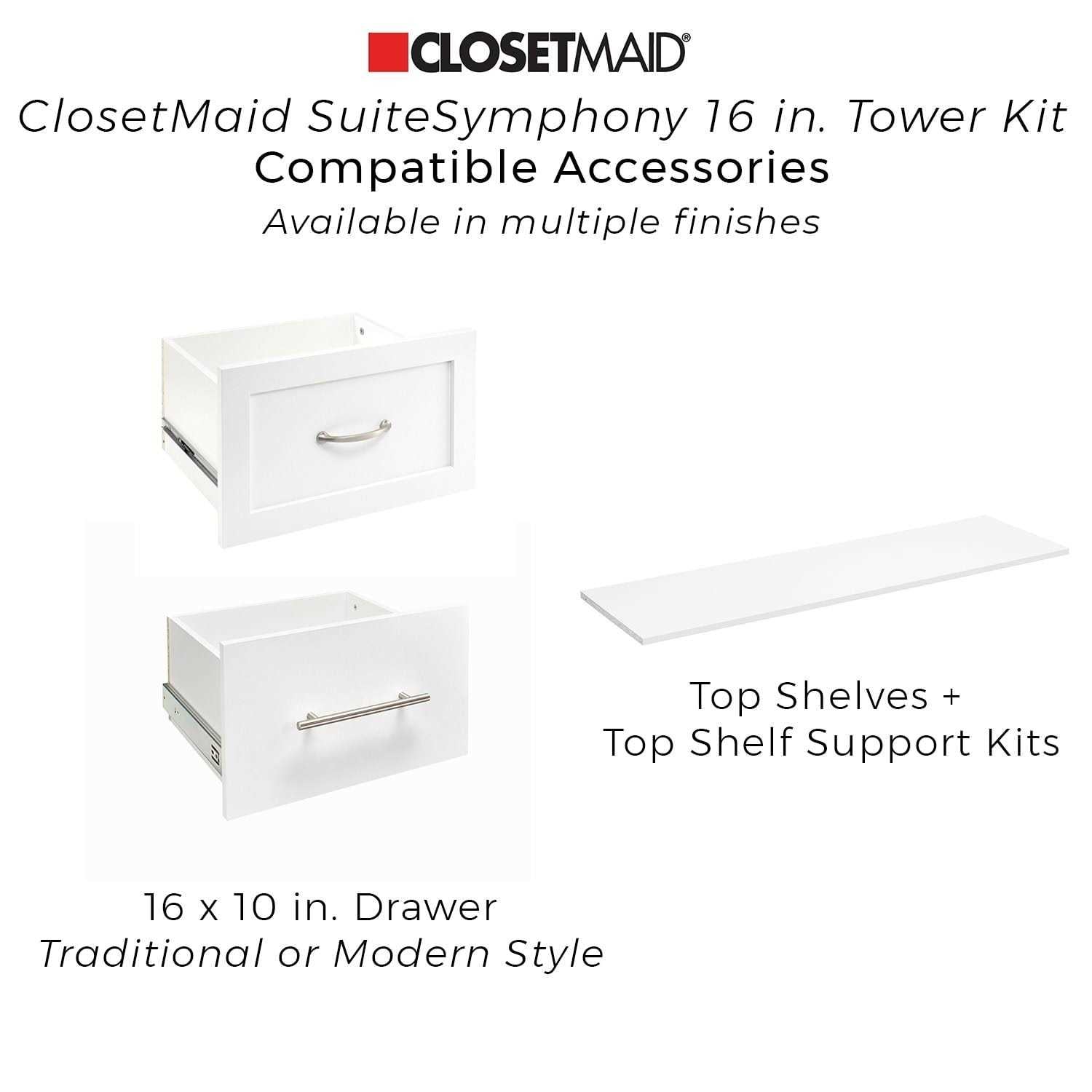 ClosetMaid SuiteSymphony Starter Closet 16-inch Wide Tower Kit