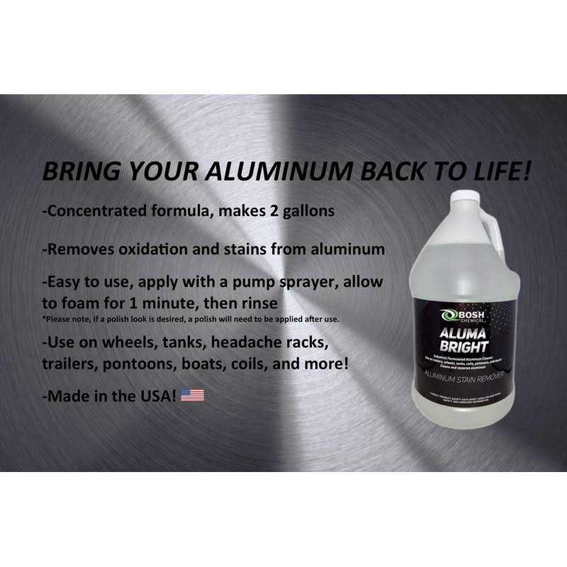 Bosh Chemical Alumabright Aluminum Cleaner Brightener Restorer