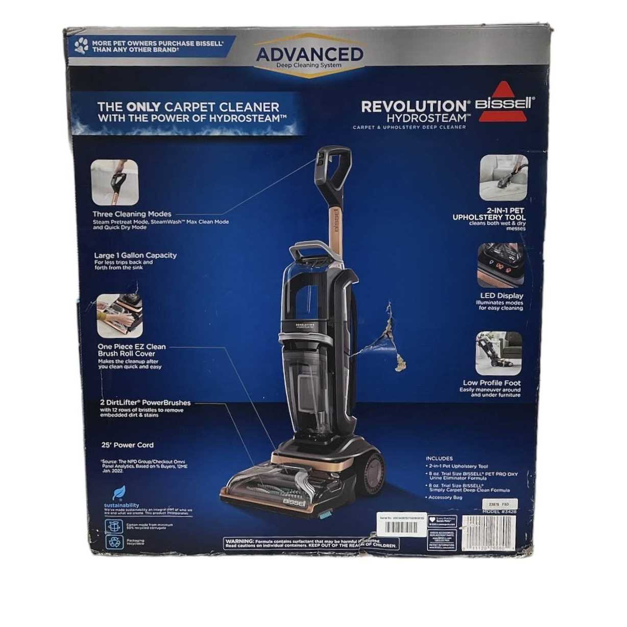 Bissell Revolution HydroSteam Carpet Cleaner 3428