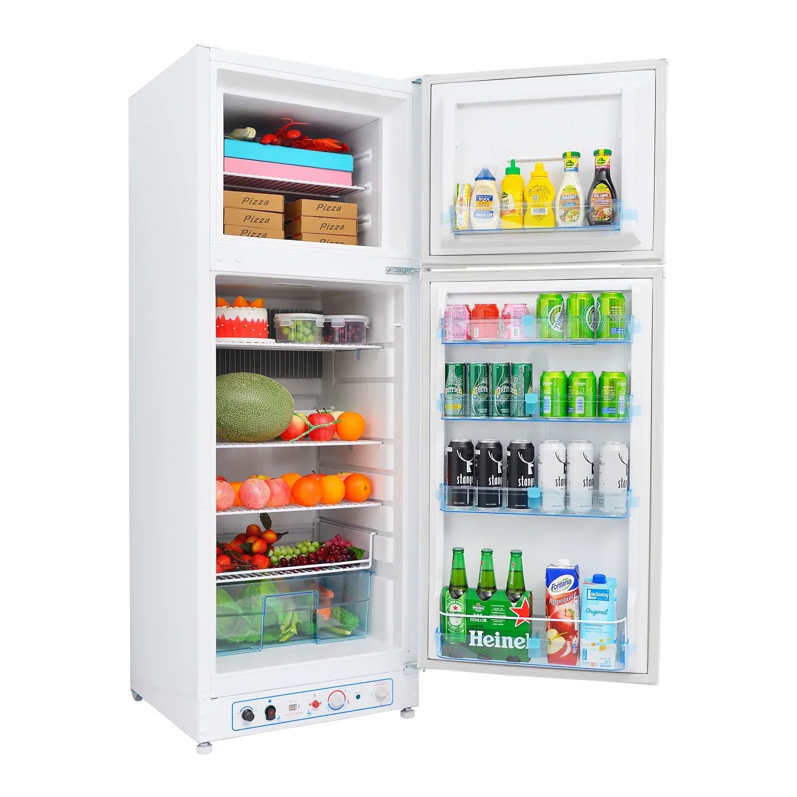 9.4 Cu ft 64 in*H Propane Refrigerator AC 110V Freezer Large Capacity Frigde Camper Motorhome