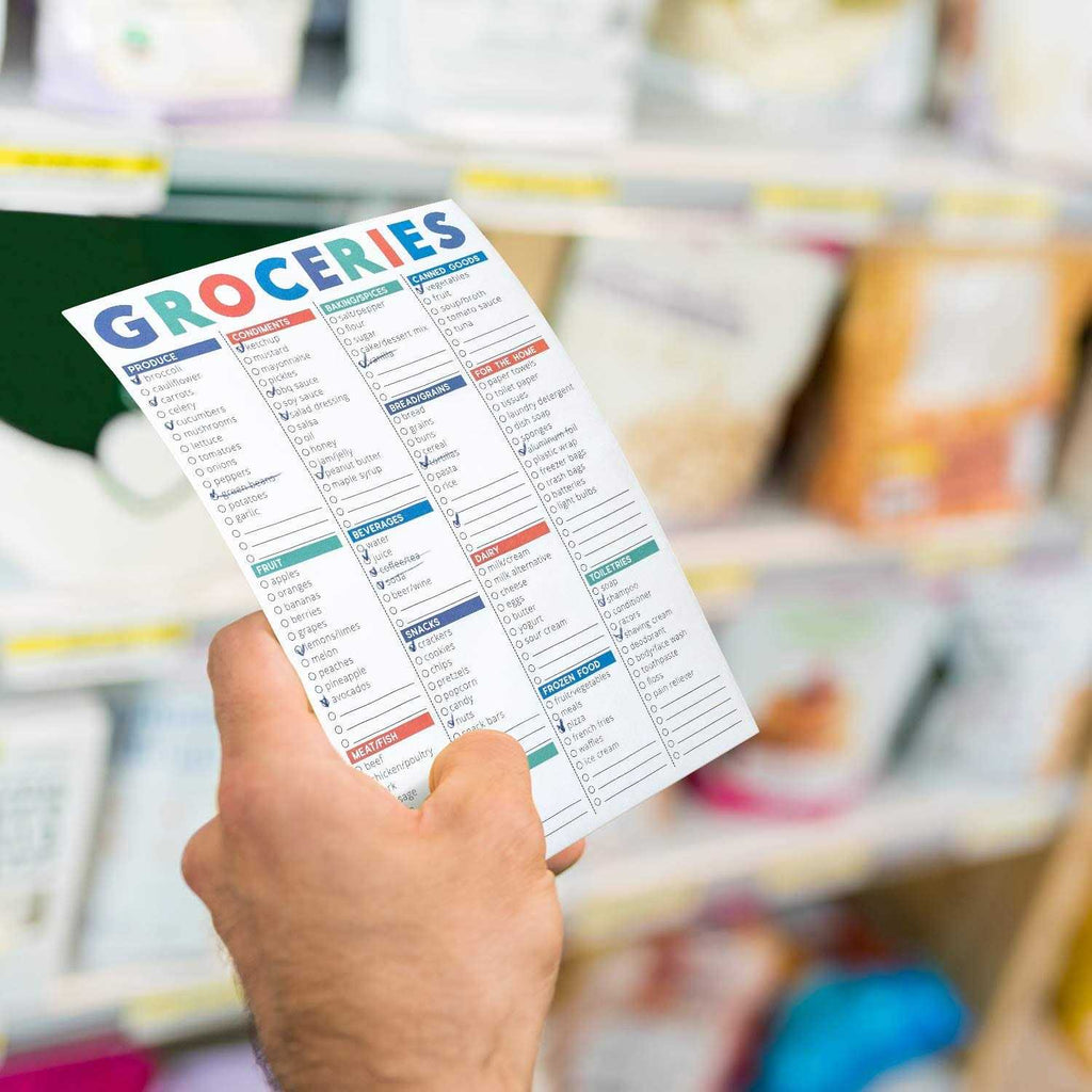 Sweetzer & Orange FastCheck Grocery List Magnet Pad for Fridge. 6×9 Magnetic Notepad with Printed Shopping List Items and Blank Grocery Shopping
