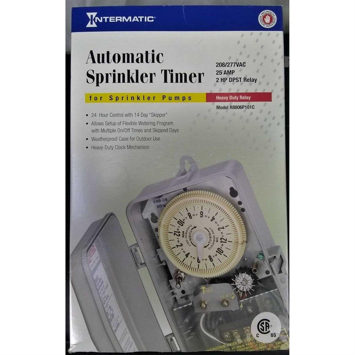 Intermatic Mechanical Sprinkler-Irrigation Timer R8806P101C