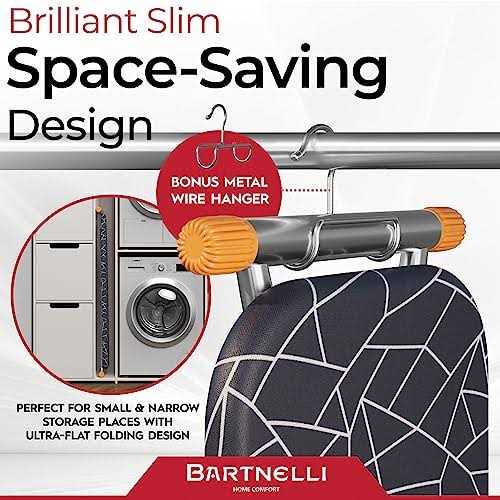 Bartnelli Ironing Board Space-Saving and Ultimate Iron Board Experience 13×43