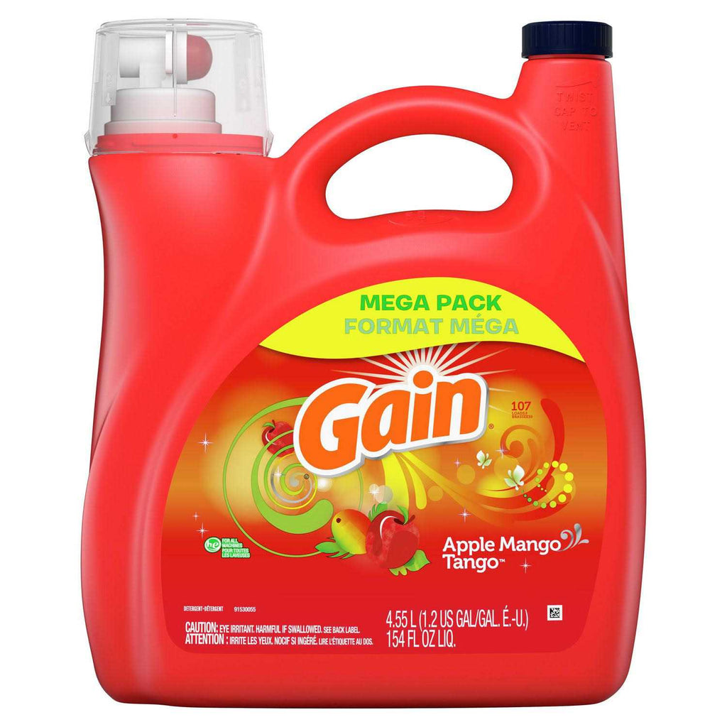 Gain Aroma Boost Liquid Laundry Detergent Apple Mango Tango Scent
