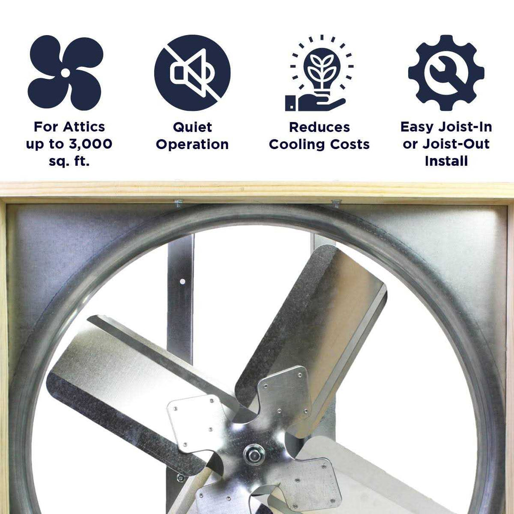 Cool Attic 30 Belt Drive Whole House Fan with Shutter