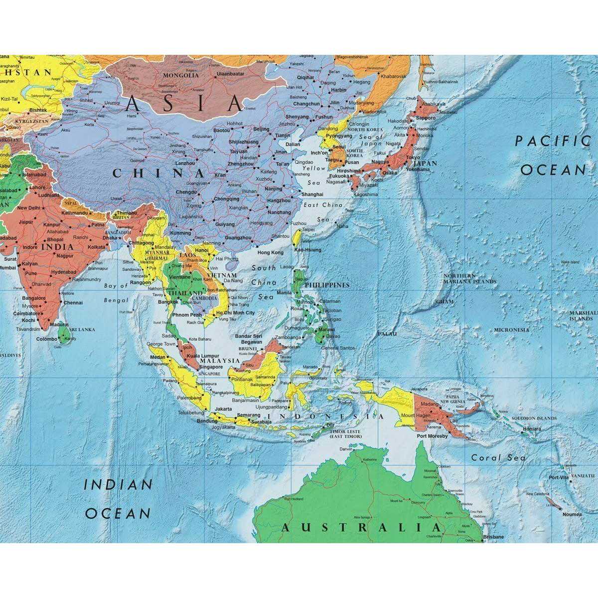 Swiftmaps 24h x 36w World Premier Wall Map Poster Mural