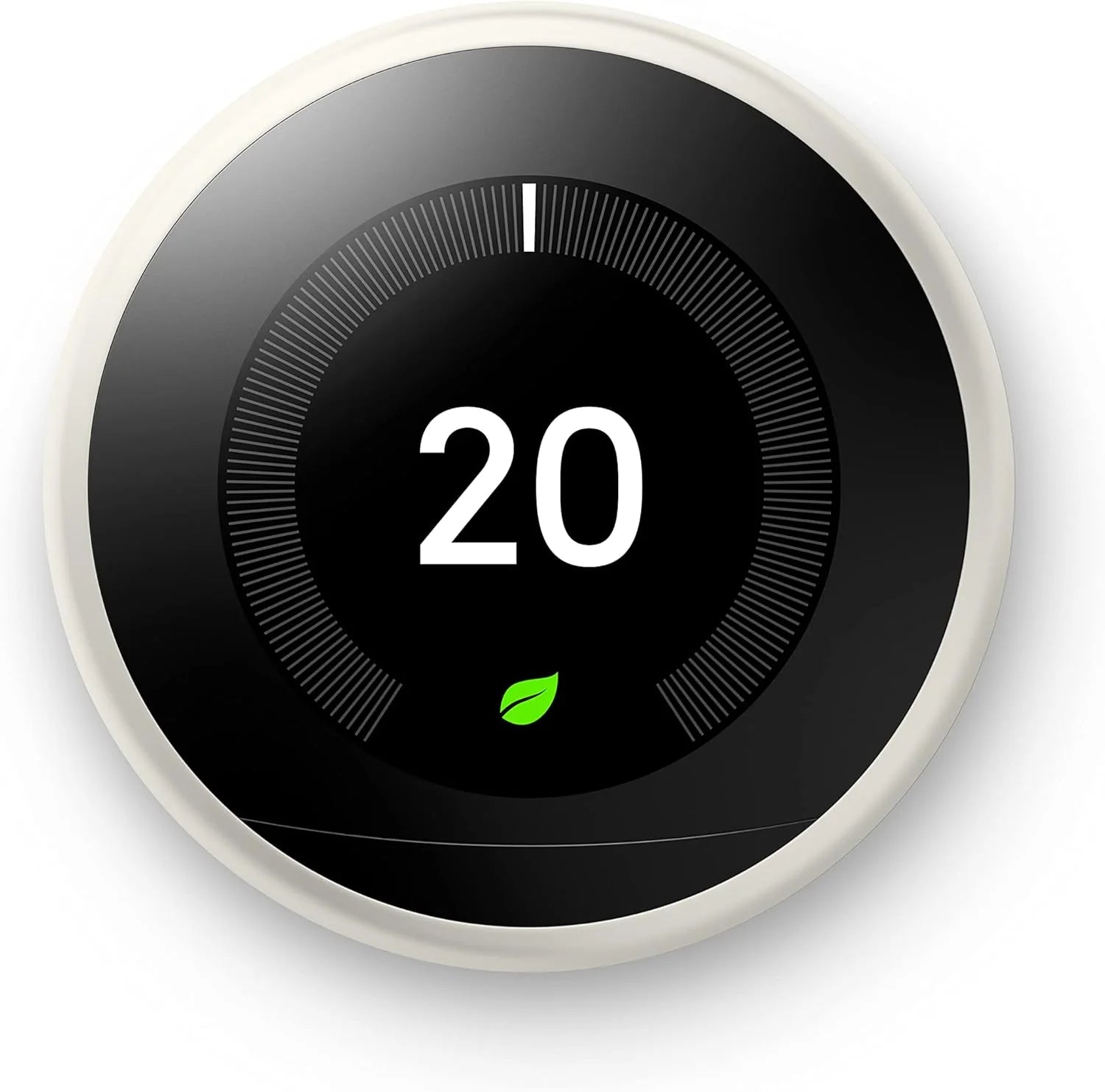 Nest 3rd Gen Learning Thermostat, Programmable Smart, Alexa Compatible, White, Wi-Fi, Energy Saving, Home Use