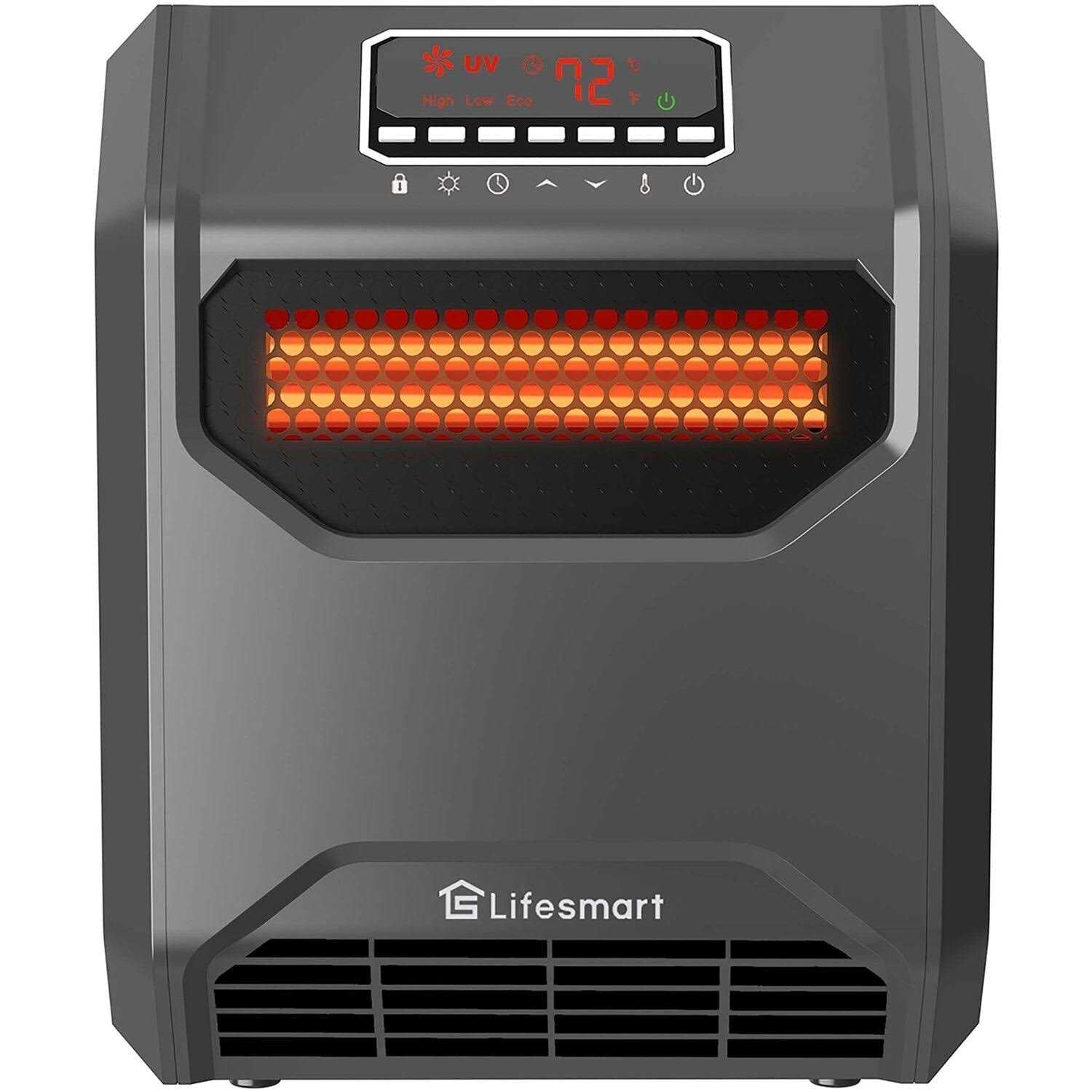 Lifesmart 6-Element Infrared Heater with Front Intake Vent and UV Light