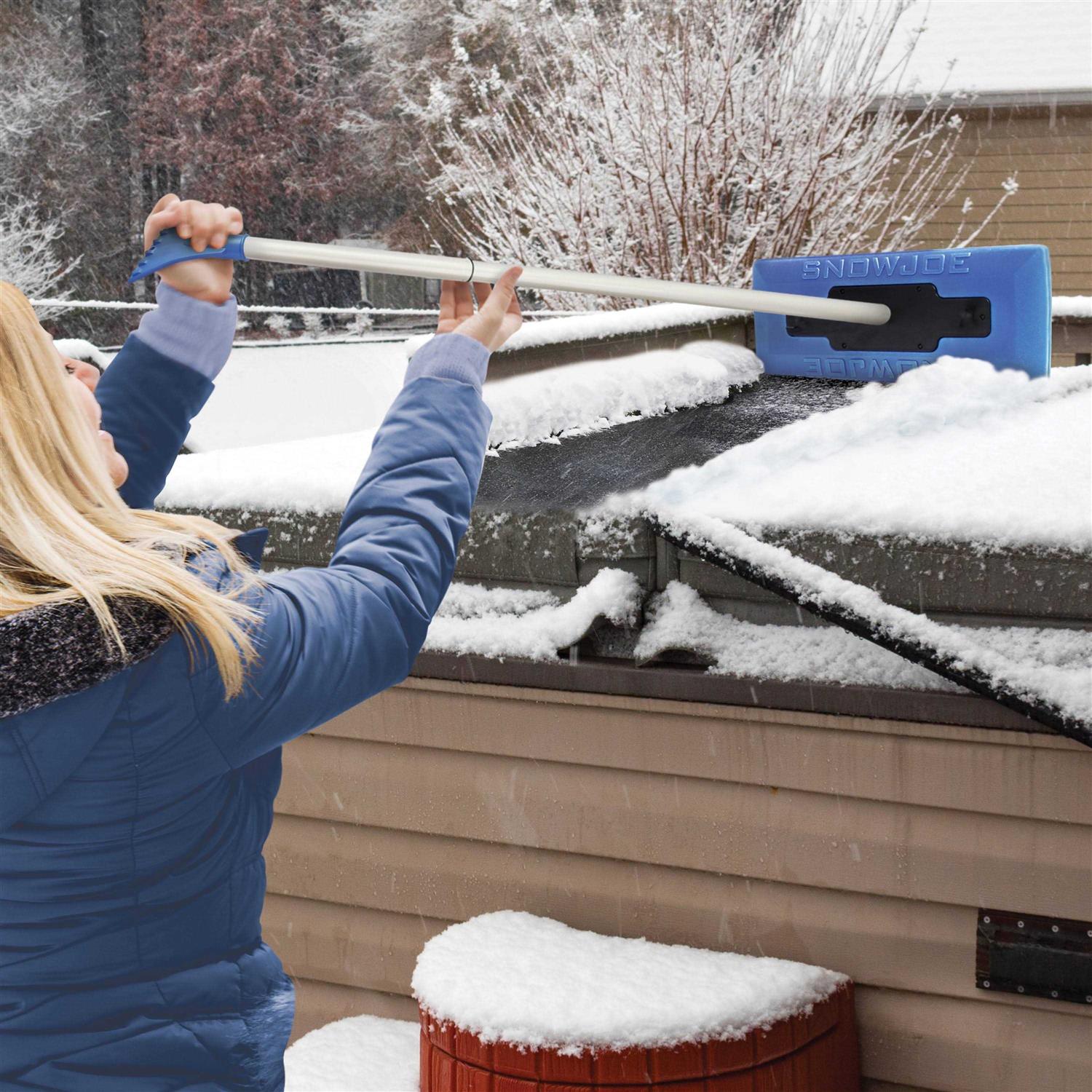 Snow Joe 2-in-1 Telescoping Snow Broom + Ice Scraper