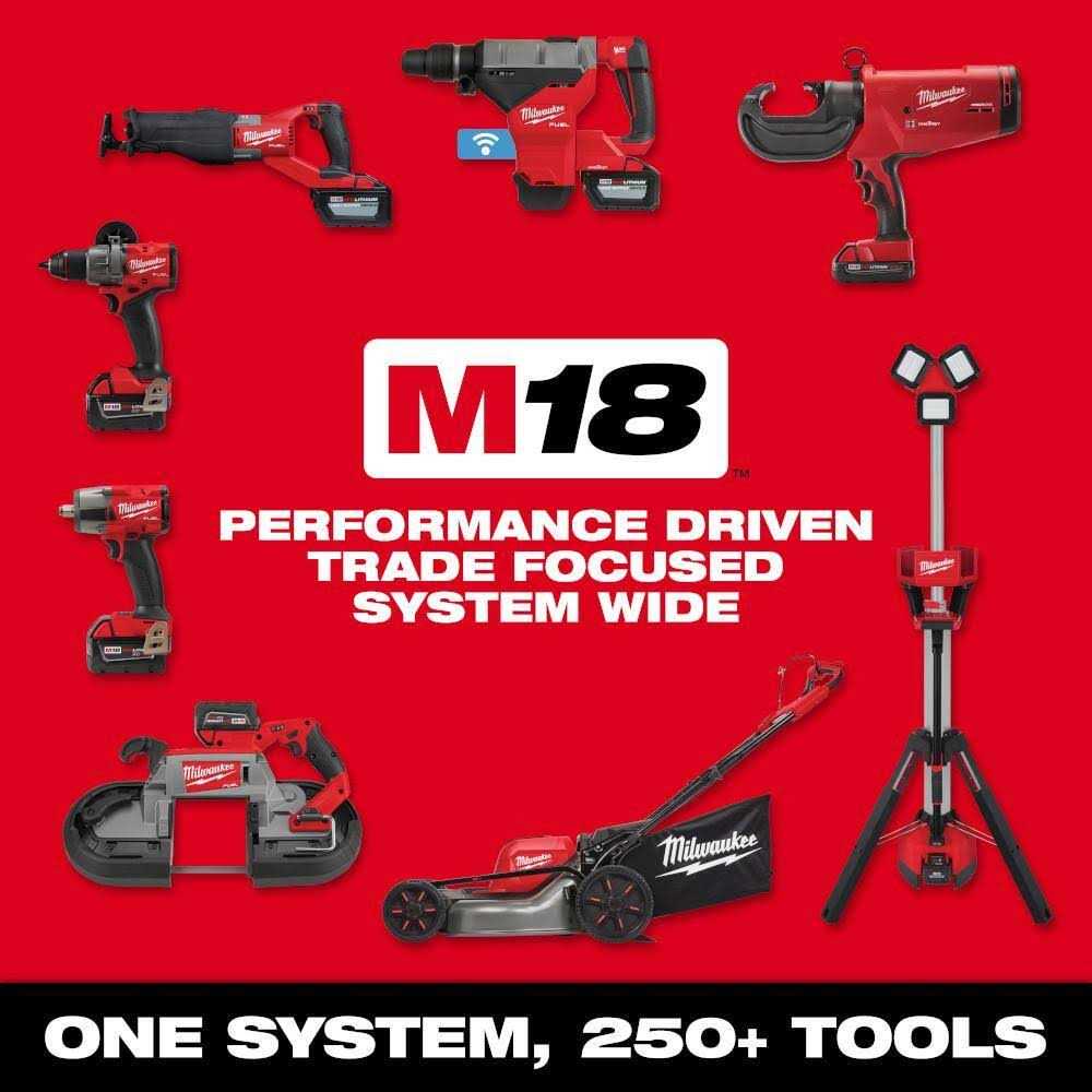 Milwaukee M18 FUEL 10 in. 18V Lithium-Ion Brushless Electric Cordless Pole Saw with M18 QUIK-LOK Hedge Trimmer Attachment