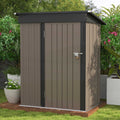 Patiowell 5×3 FT Outdoor Storage Shed, Garden Tool Shed with Sloping Roof and Lockable Door
