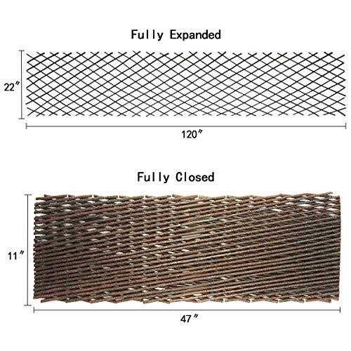 Glant Lattice Fence Willow Expandable Plant Climbing Lattices Trellis Fence,Open Screen Fencing,Willow