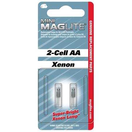 Maglite Replacement Lamps for 2-Cell AA Mini Flashlight LM2A001
