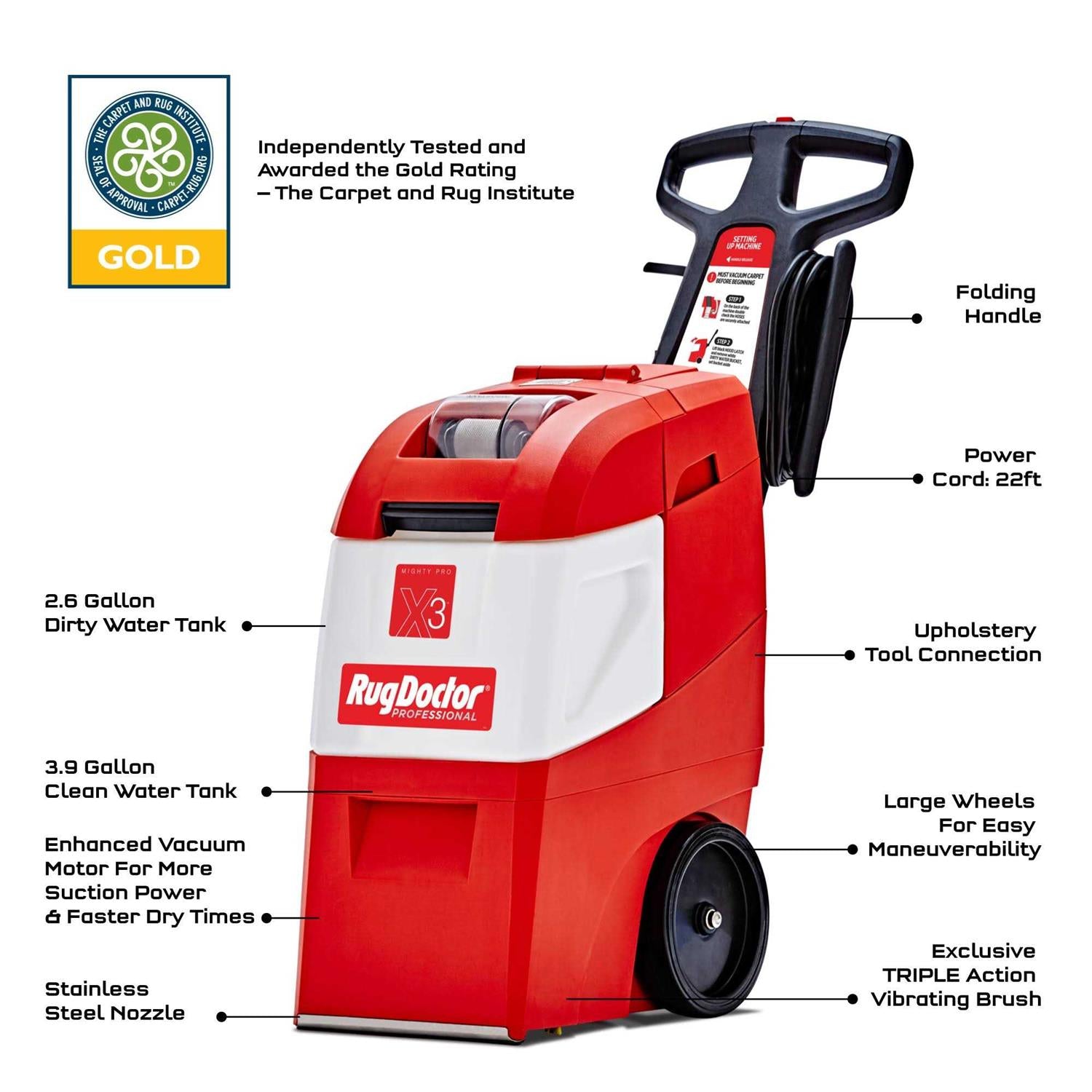 Rug Doctor Mighty Pro X3 Commercial Carpet Cleaner