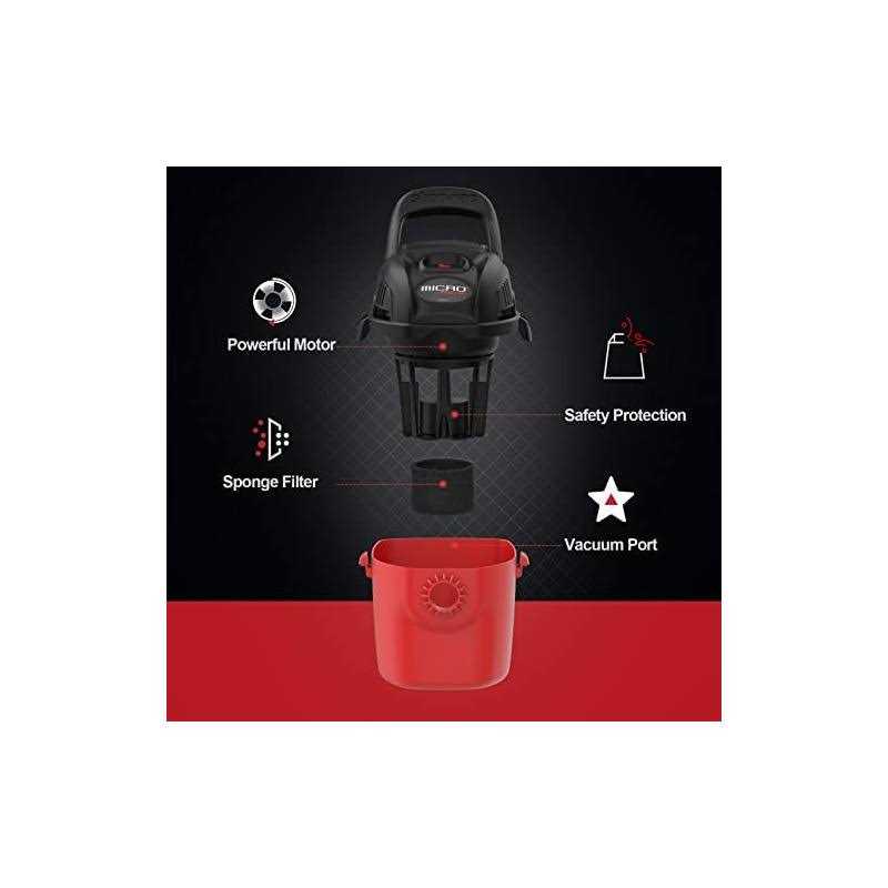 Shop-Vac 2021000 Micro Wet/Dry Vac Micro Vacuum Portable Compact