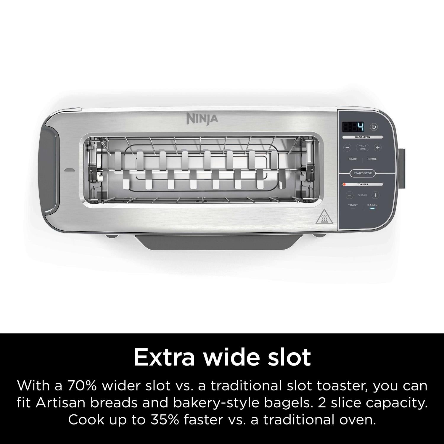 Ninja ST100 Foodi 2-in-1 Flip Toaster 2-Slice Toaster