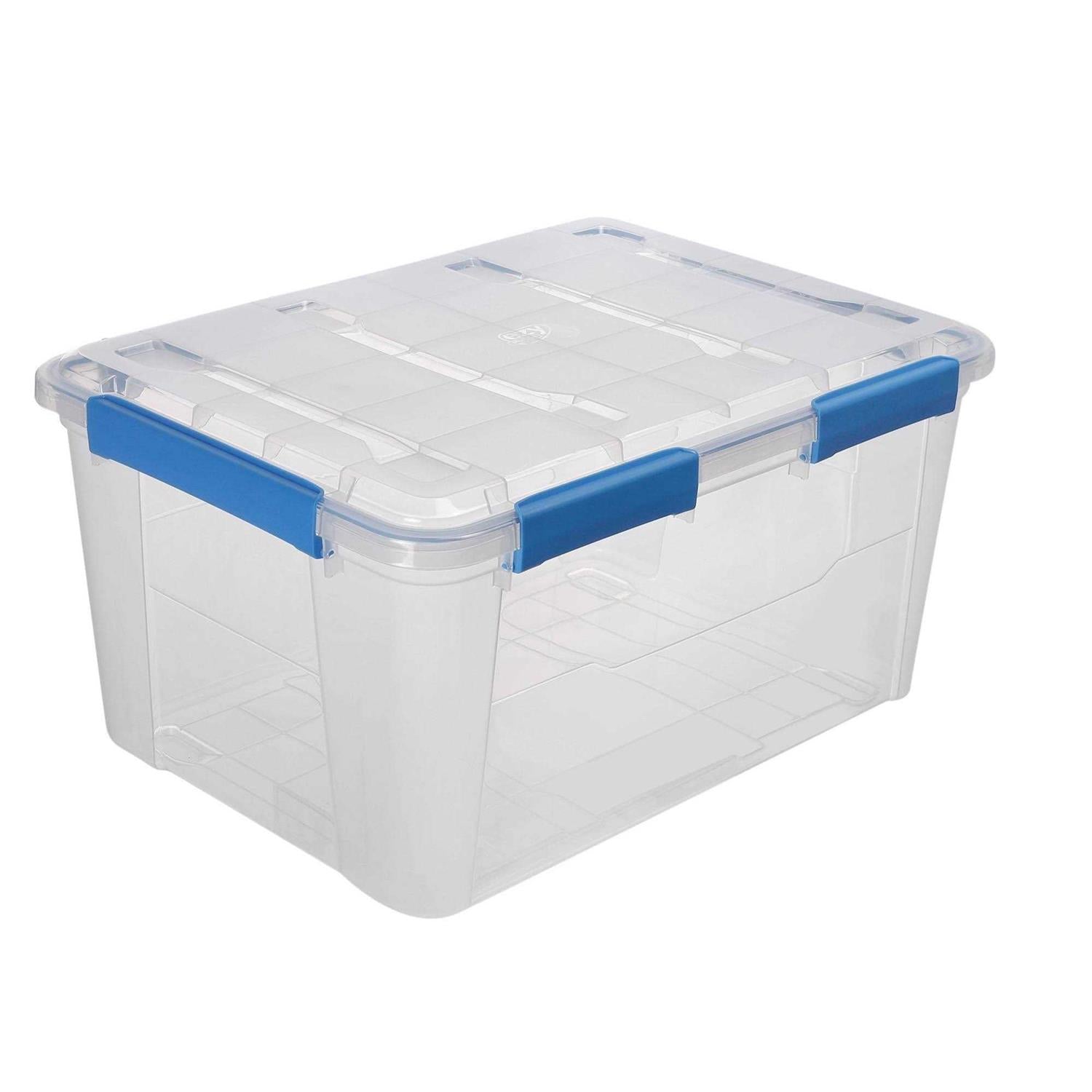 Ezy Storage IP67 Rated Waterproof Plastic Storage Tote with Lid