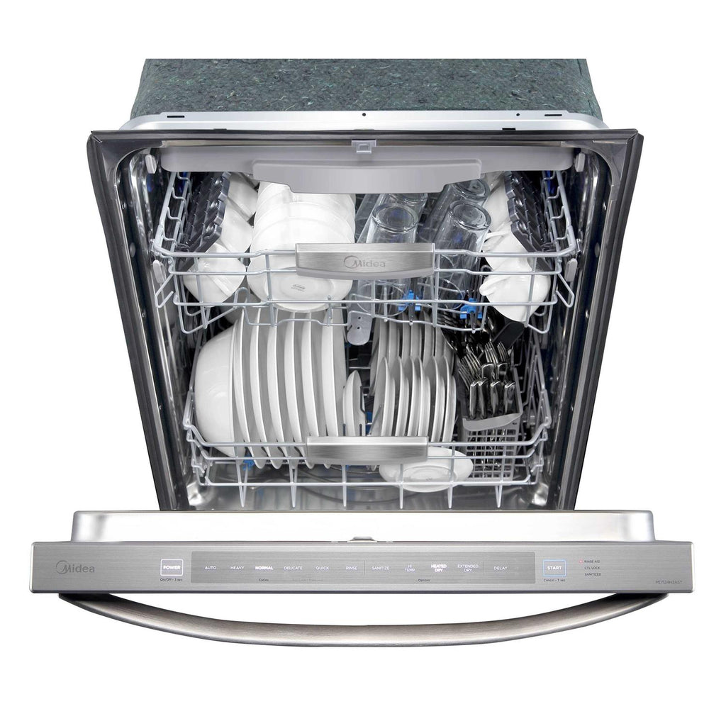 Midea 45 dBA Dishwasher with Extended Dry in Stainless Steel MDT24H3AST