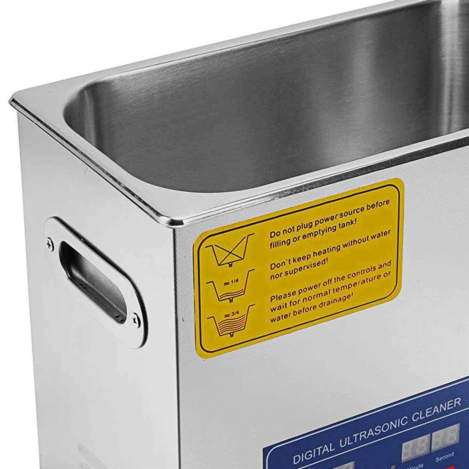 Vevor Commercial Ultrasonic Cleaner 6L Heated Ultrasonic Cleaner with Digital Timer Jewelry Watch Glasses Cleaner Large Capacity