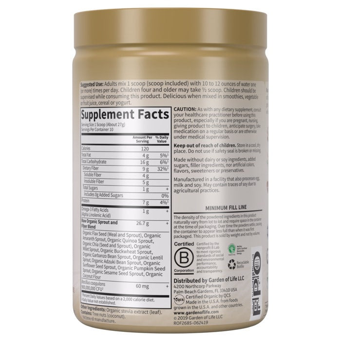 Garden of Life Organic Raw Fiber Powder
