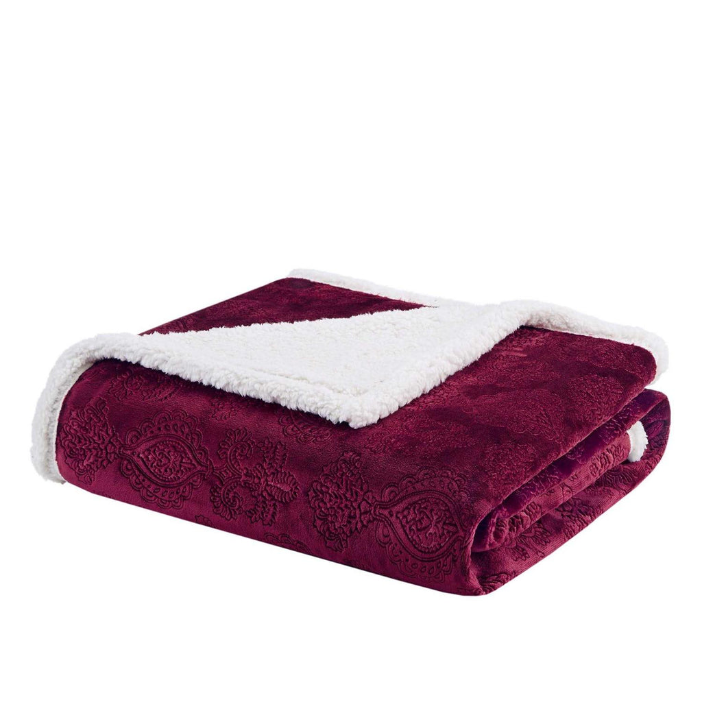 Madison Park Elma Oversized Textured Plush Throw