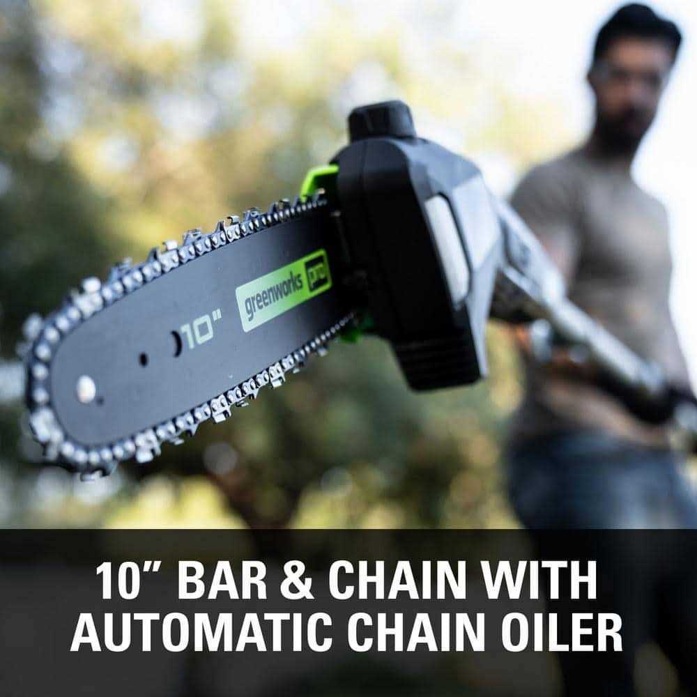 Greenworks PRO 10 in. 60V Battery Cordless Pole Saw